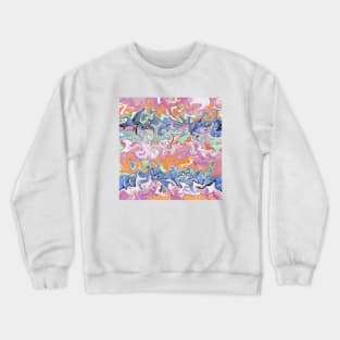 Liquid Graffiti Marbled Pattern Crewneck Sweatshirt